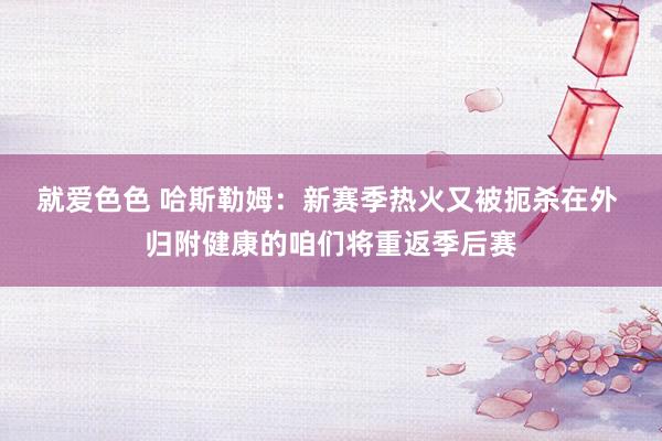 就爱色色 哈斯勒姆:新赛季热火又被扼杀在外 归附健康的咱们将重返季后赛