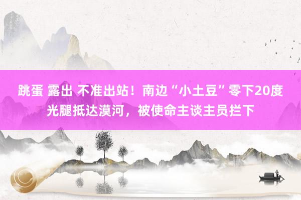 跳蛋 露出 不准出站！南边“小土豆”零下20度光腿抵达漠河，被使命主谈主员拦下