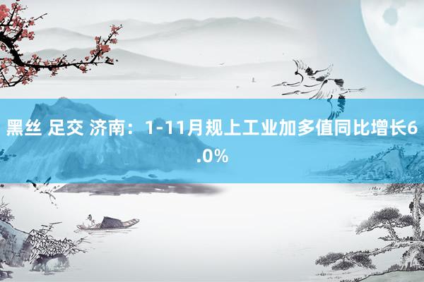 黑丝 足交 济南：1-11月规上工业加多值同比增长6.0%