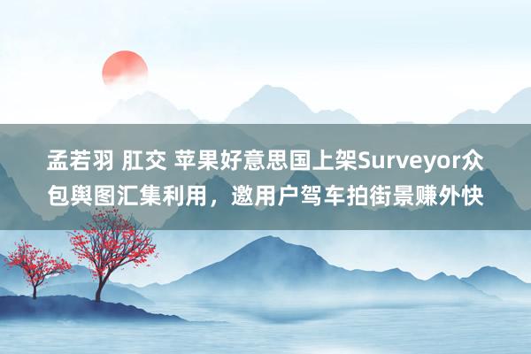 孟若羽 肛交 苹果好意思国上架Surveyor众包舆图汇集利用，邀用户驾车拍街景赚外快